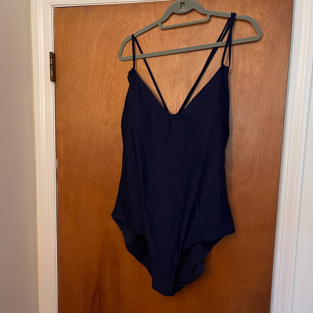 Becca Virtue one piece Navy swimsuit 3x NWT